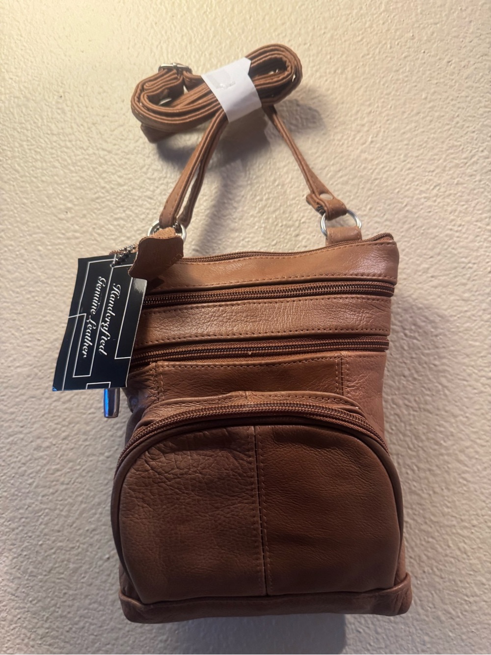 Genuine Leather Brown Crossbody Bag